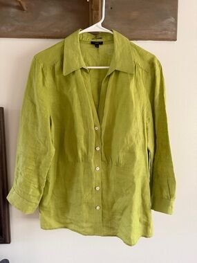 Talbots 100% Irish linen button down shirt